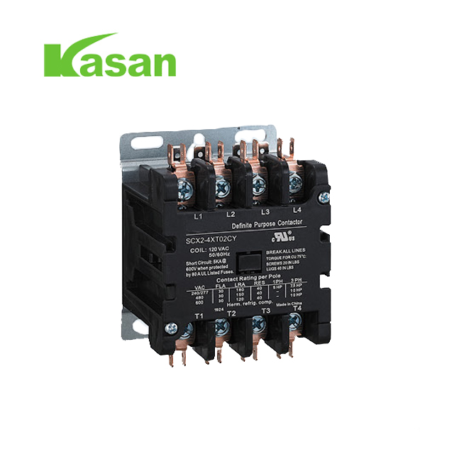UL சரிபார்க்கப்பட்ட 4 துருவம் 40 AMP DP காண்டாக்டர் 120 வோல்ட் ஏசி காயில் கான்டாக்டர்